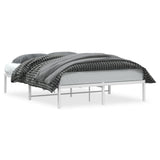 Vidaxl bedframe metaal wit 140x200 cm