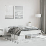 Vidaxl bedframe metaal wit 140x200 cm