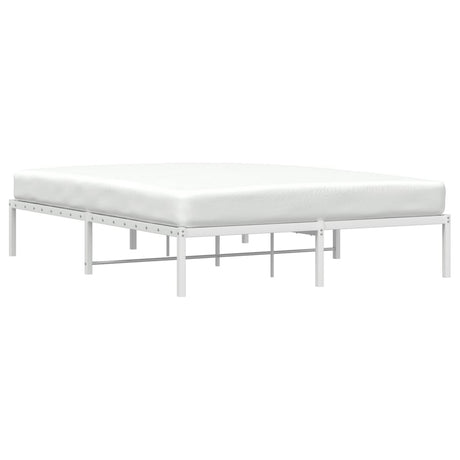 Vidaxl bedframe metaal wit 150x200 cm