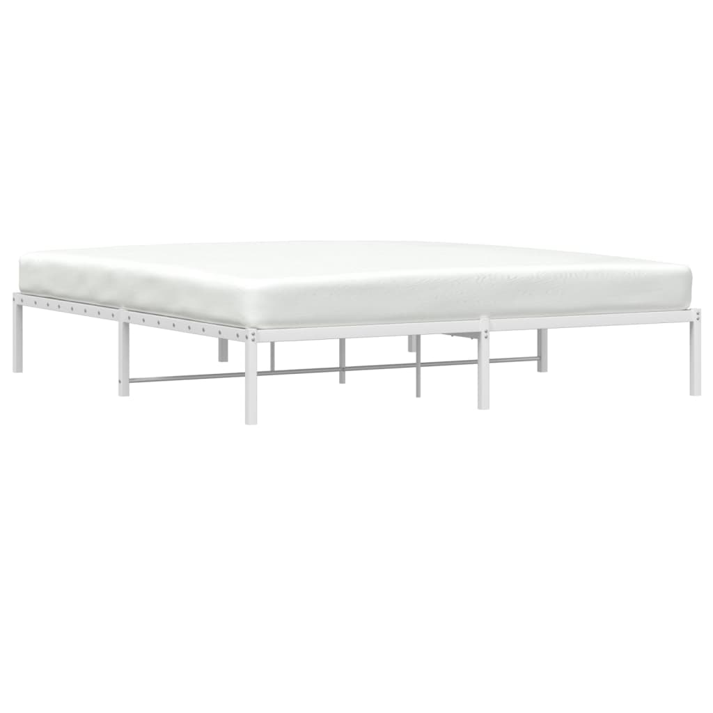 Vidaxl bedframe metaal wit 180x200 cm