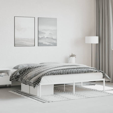 Vidaxl bedframe metaal wit 180x200 cm