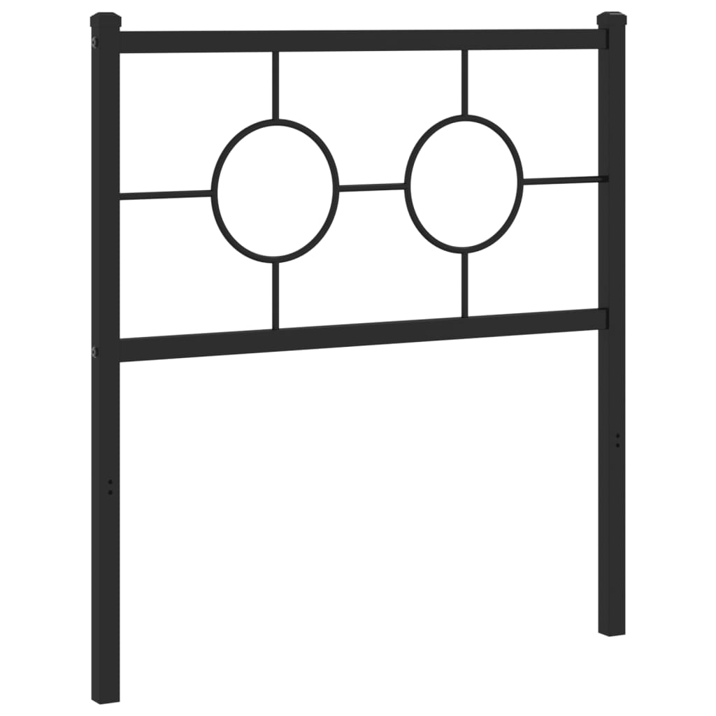 Vidaxl vervangend hoofdbord 75 cm metaal zwart