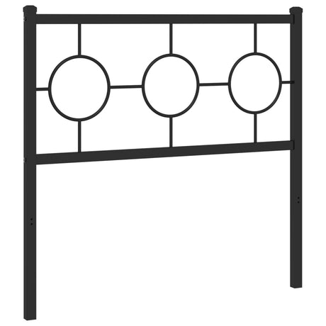 Vidaxl vervangend hoofdbord 90 cm metaal zwart
