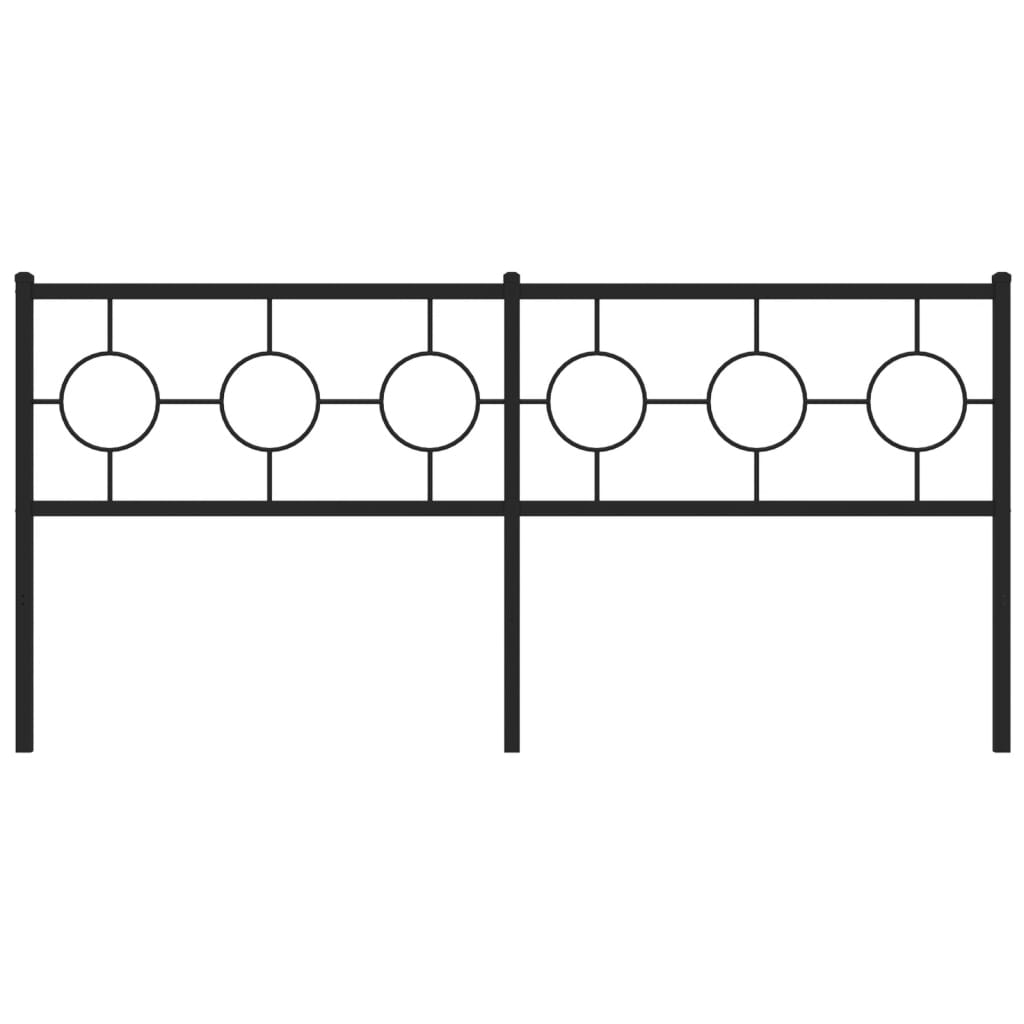 Vidaxl vervangend hoofdbord 180 cm metaal zwart