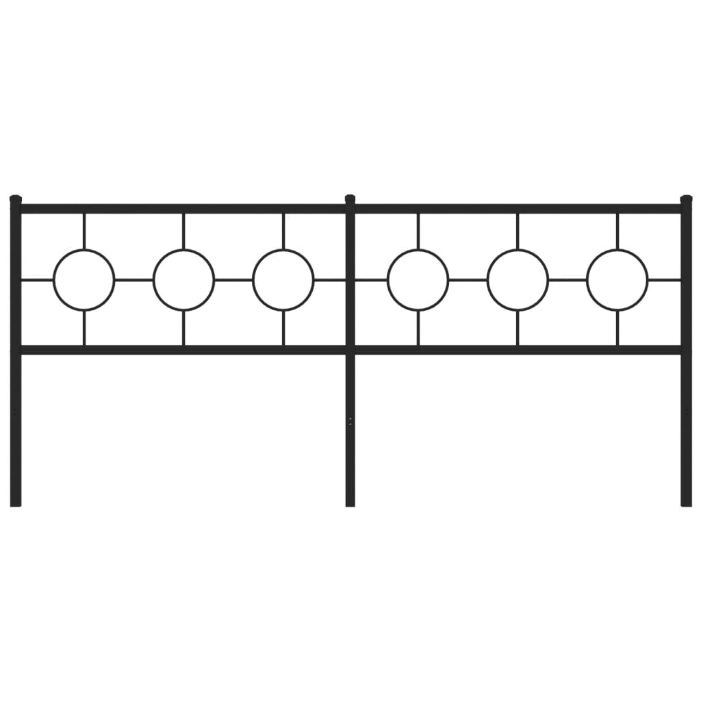 Vidaxl vervangend hoofdbord 200 cm metaal zwart