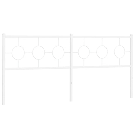 Vidaxl vervangend hoofdbord 193 cm metaal wit
