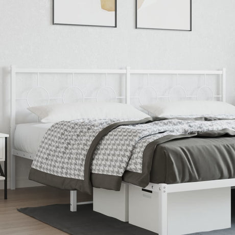Vidaxl vervangend hoofdbord 200 cm metaal wit