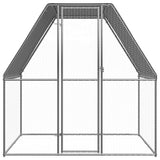 Vidaxl Caza de pollo 2x2x2 M Galvanized Steel Silver and Grey