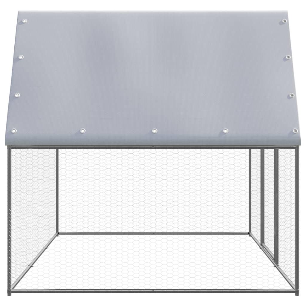 Vidaxl Chicken Cage 3x2x2 M Galvanized Steel Silver colored and Gray