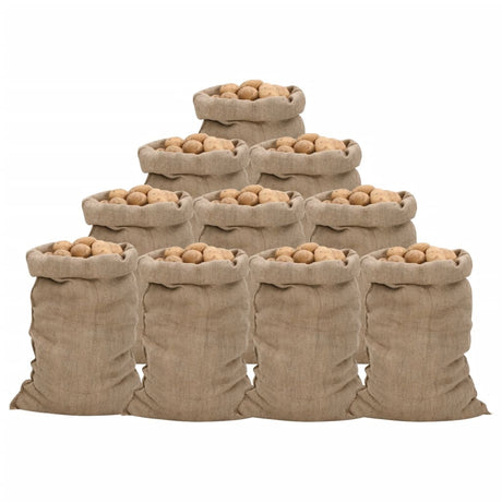 Vidaxl jutezakken 10 stuks 340 g m² 60x105 cm 100% jute