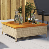 Vidaxl parololsols futto 70x7025 cm Poly Rattan Acaciahout beige