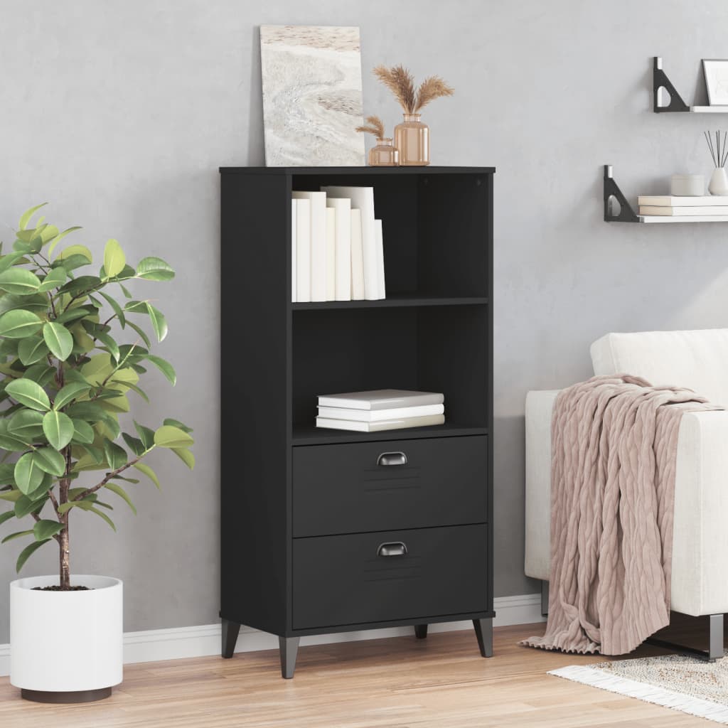 Vidaxl boekenkast viken 60x35x123 cm bewerkt hout zwart
