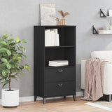 Vidaxl boekenkast viken 60x35x123 cm bewerkt hout zwart