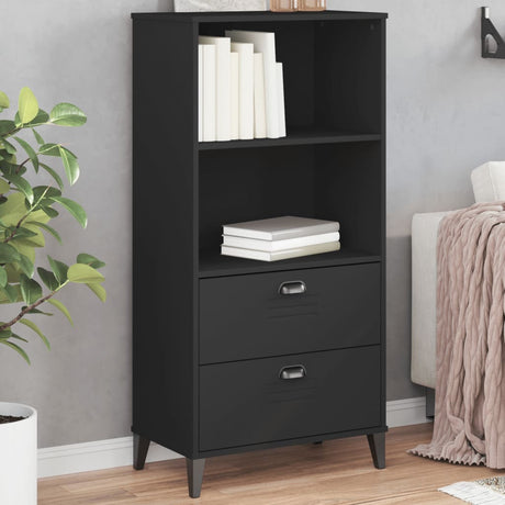 Vidaxl boekenkast viken 60x35x123 cm bewerkt hout zwart