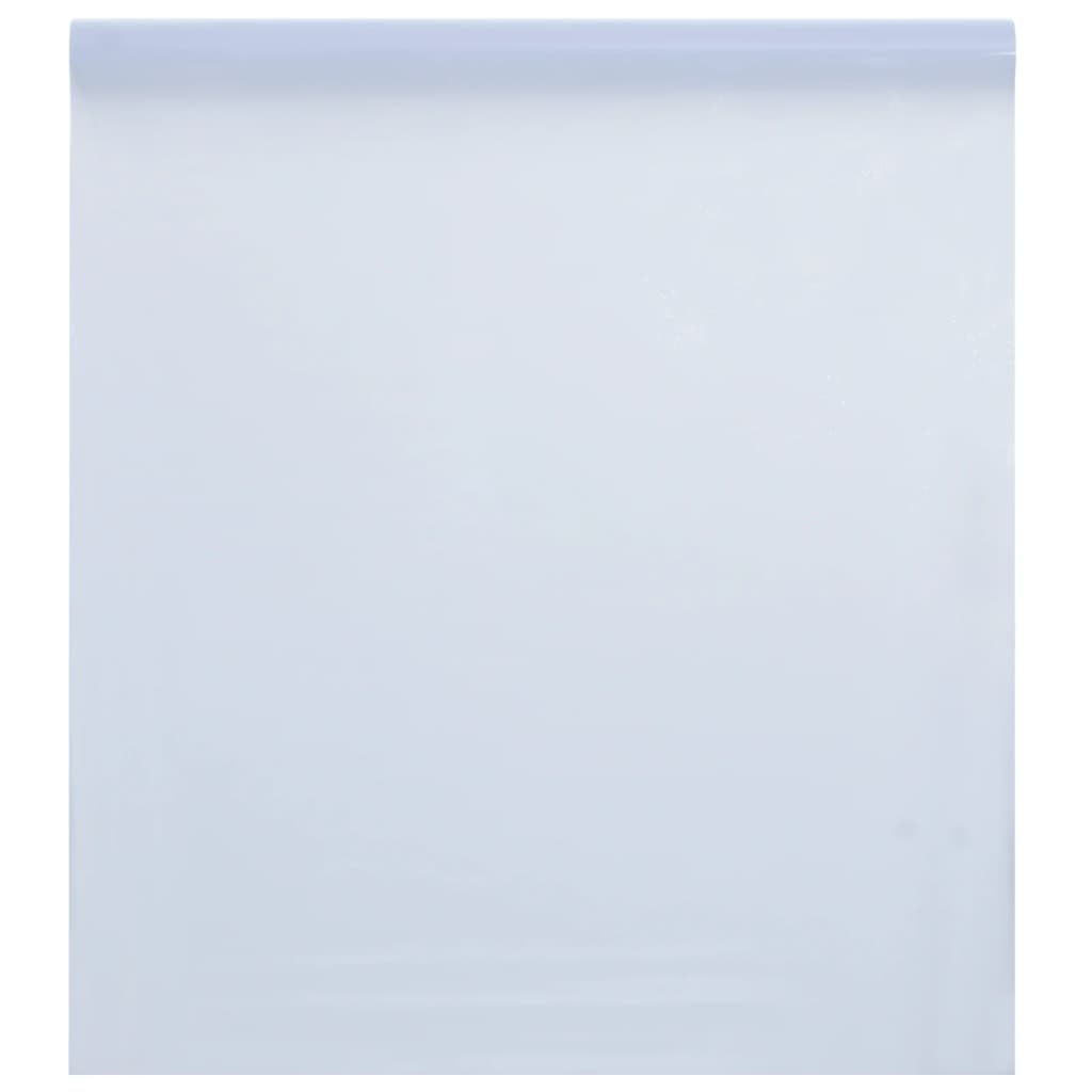 Película de ventana de Vidaxl Matte estático transparente blanco 45x500 cm PVC