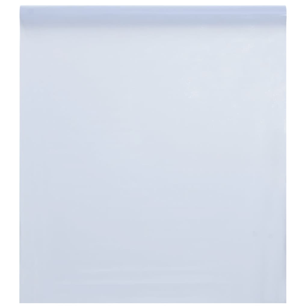 Película de ventana de Vidaxl Matte estático transparente blanco 45x1000 cm PVC