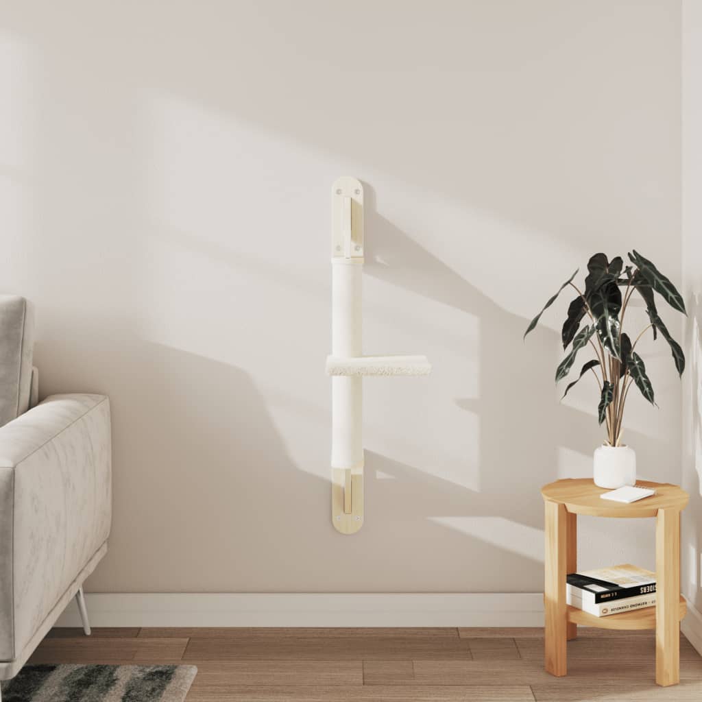 Vidaxl Cat Furniture Wall -Monteret med ridser efter 85,5 cm creme -farvet