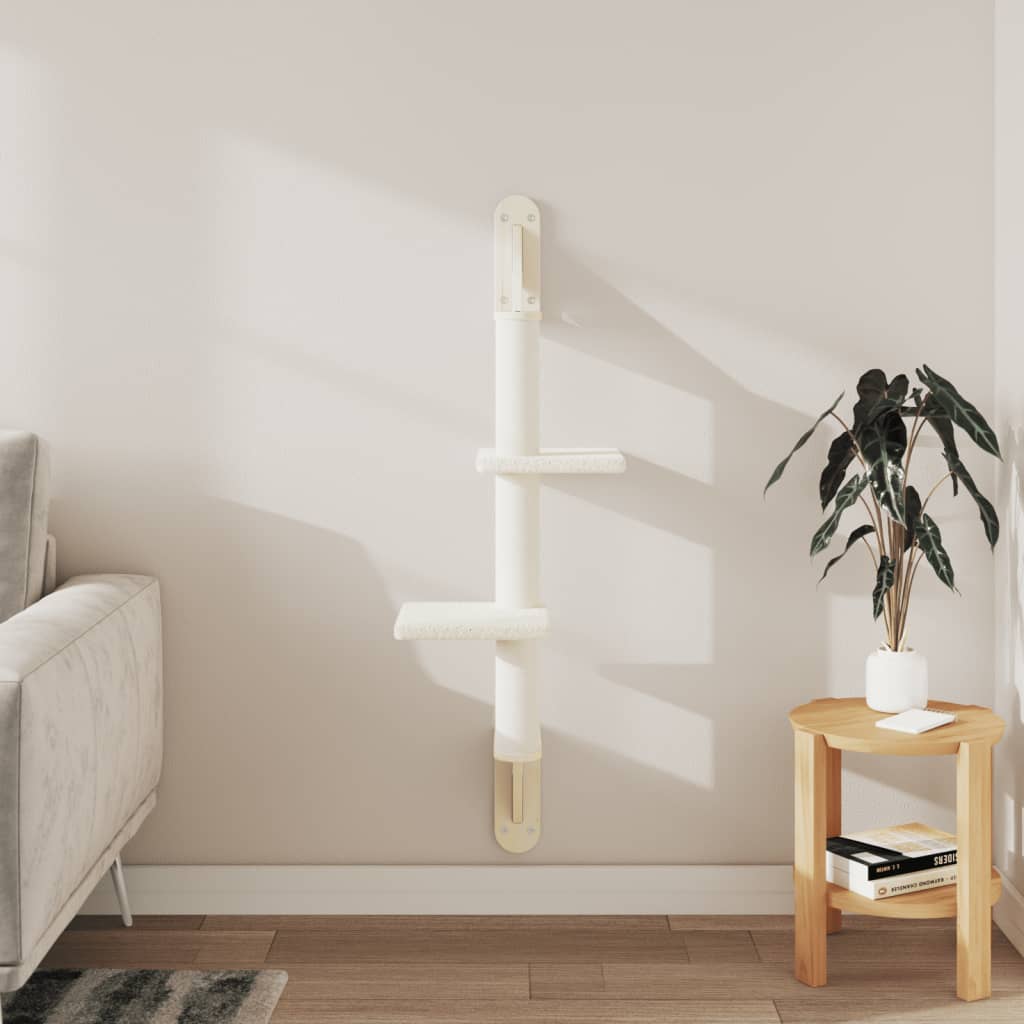 Vidaxl Cat Furniture Wall monteret med ridser efter 108 cm creme -farvet