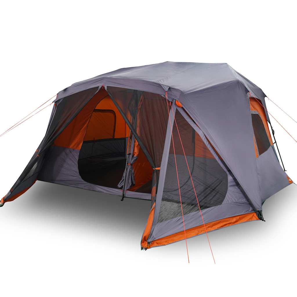 VidaXL Tent 10-person Waterproof Fast Donling Gray and Orange