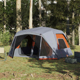 Vidaxl Tenda 10 persone impermeabili rapide donling grigio e arancione