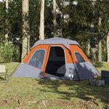 Vidaxl Tent 6-person waterproof Fast release gray and orange