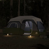 Vidaxl Tent 9-person waterproof with LED light blue