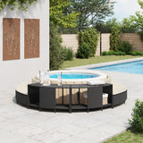 Vidaxl lagringsscener for badestamp 2 St Poly Rattan Black