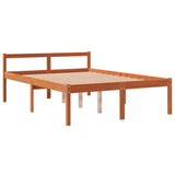 Vidaxl seniorenbed 135x190 cm massief grenenhout wasbruin