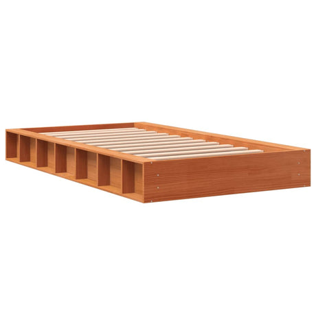 Vidaxl bedframe zonder matras massief grenenhout wasbruin 100x200 cm