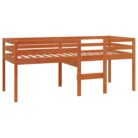 Vidaxl hoogslaper massief grenenhout wasbruin 90x200 cm