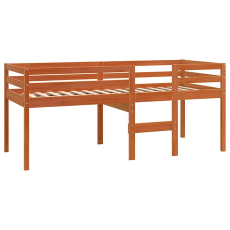 Vidaxl hoogslaper massief grenenhout wasbruin 80x200 cm