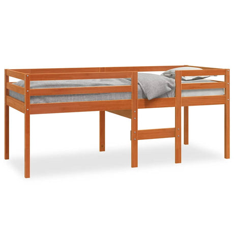 Vidaxl hoogslaper massief grenenhout wasbruin 75x190 cm