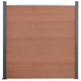 Ensemble de panneaux de clôture Vidaxl 180x186 cm HKC Brown