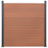 Panel de valla Vidaxl Conjunto de 180x186 cm HKC Brown