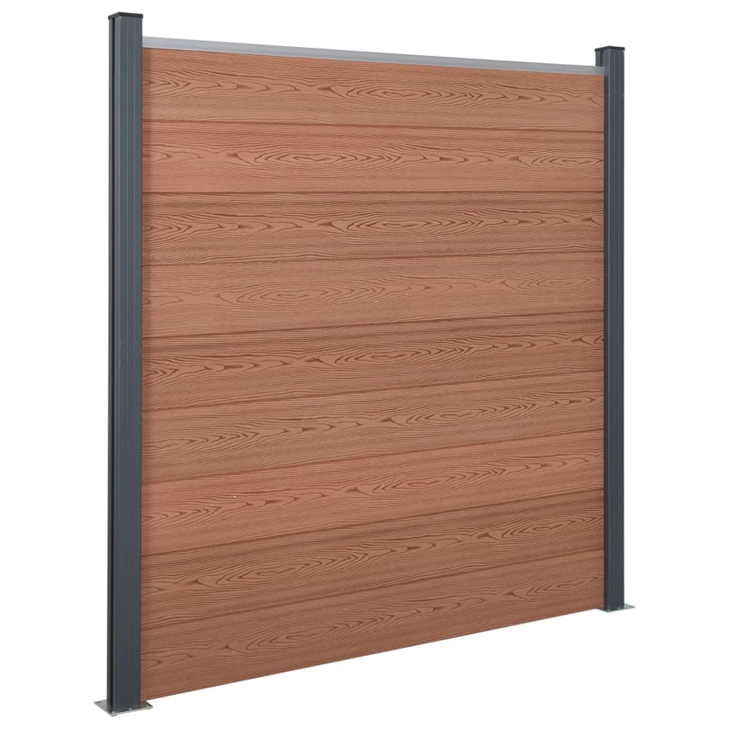 Panel de valla Vidaxl Conjunto de 526x186 cm HKC Brown