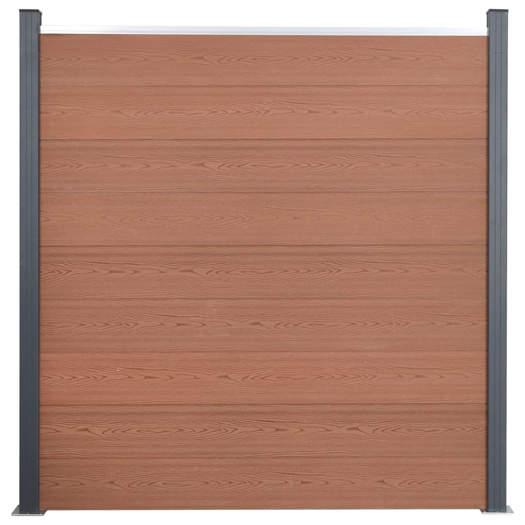 Vidaxl fence panel set 526x186 cm HKC Brown