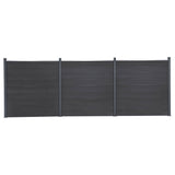 Vidaxl Fence Panel Set 526x186 CM HKC Gray