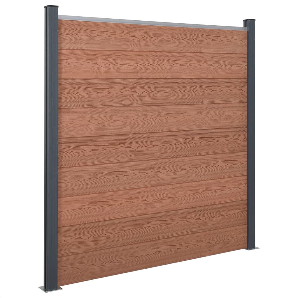 Vidaxl Panelu panelu ogrodzenia 353x186 cm HKC Brown