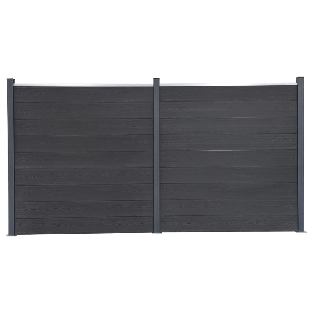 Vidaxl fence panel set 353x186 cm HKC Gray