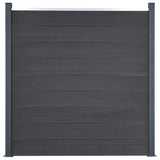 Panel de valla Vidaxl Conjunto de 353x186 cm HKC Gray