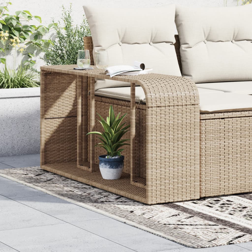 Vidaxl Storeages 2 St Poly Rattan Beige