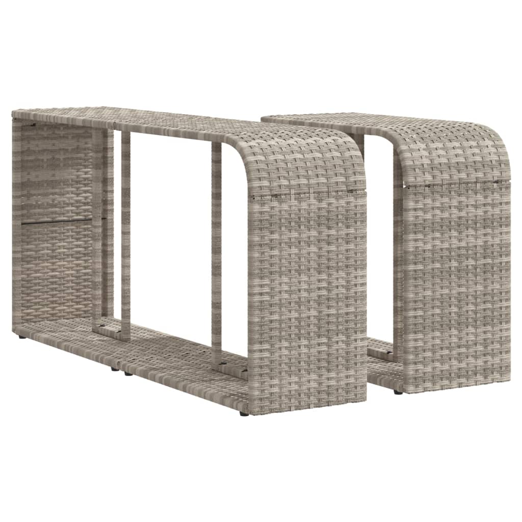 Vidaxl Storage Science 2 St Poly Rattan Light Gray