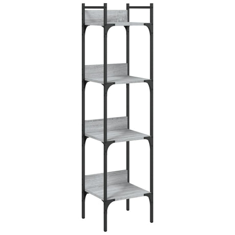 Vidaxl boekenkast 4-laags 35x30x138,5 cm bewerkt hout grijs sonoma