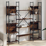 Vidaxl boekenkast 155,5x24x166,5 cm bewerkt hout gerookt eikenkleurig