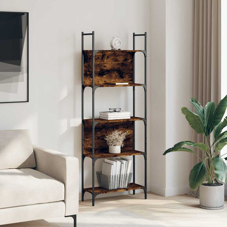 Vidaxl boekenkast 5-laags 60,5x24x166,5 cm bewerkt hout gerookt eiken