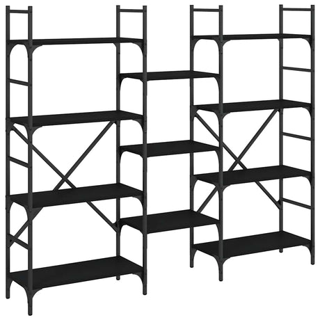 Vidaxl boekenkast 160x28,5x136,5 cm bewerkt hout zwart