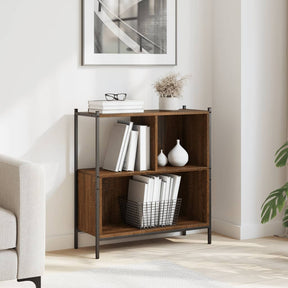 Vidaxl boekenkast 72x28x77,5 cm bewerkt hout bruin eikenkleur