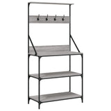 Vidaxl Bakers Rack mat Haken 4-Layer geännert Holz Grey Sonoma Oak