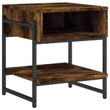 Vidaxl salontafel 40x40x45 cm bewerkt hout gerookt eikenkleurig