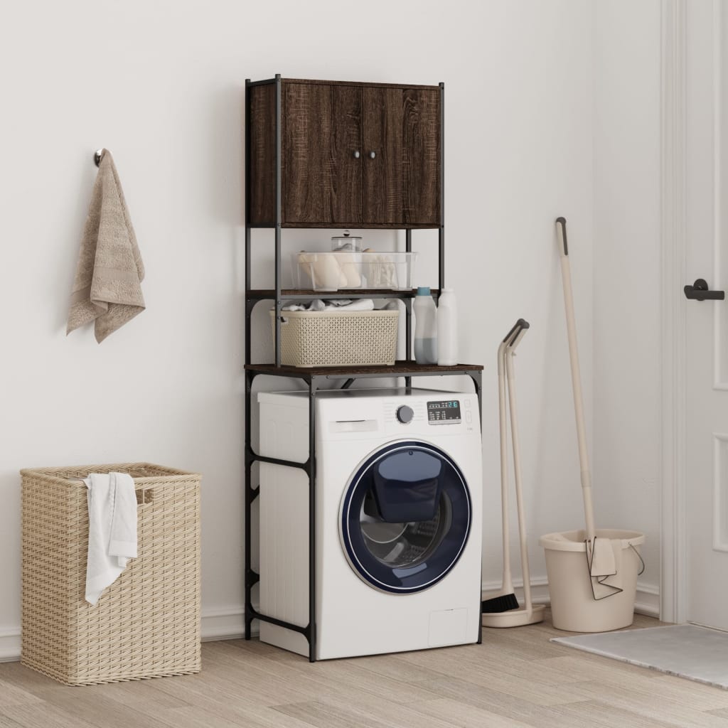 Vidaxl washing machine cabinet 68x48.5x194 cm brown oak color